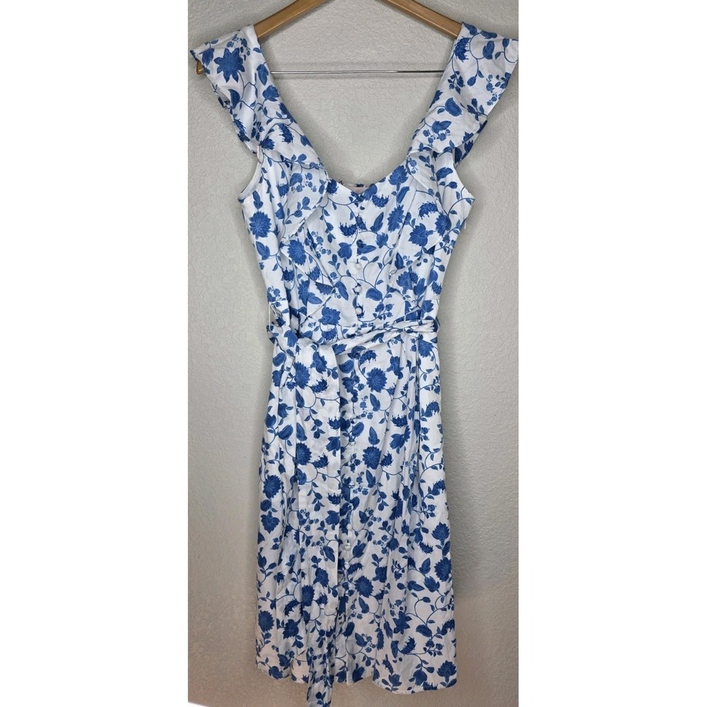gal meets glam blue floral dress Olivia Cottage Boho Ruffl… Ebay